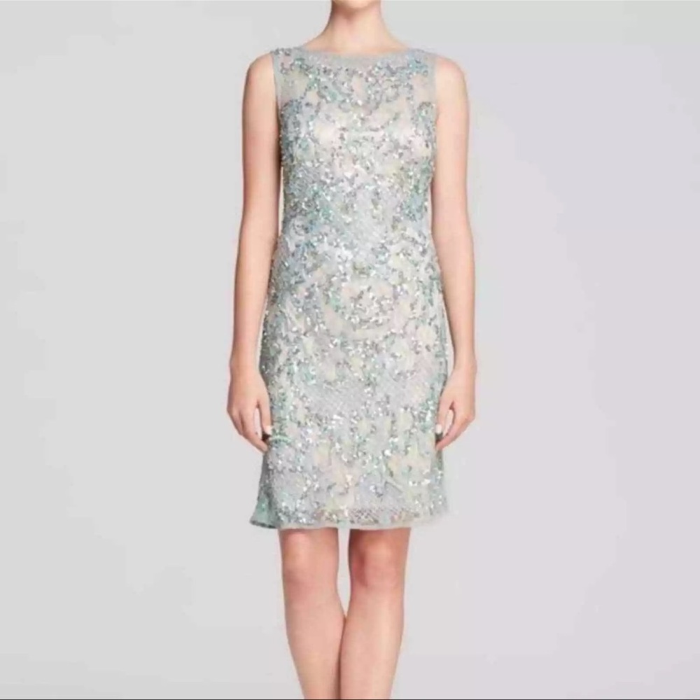 Aidan Mattox | Green Beaded Sequin Dress Size 14